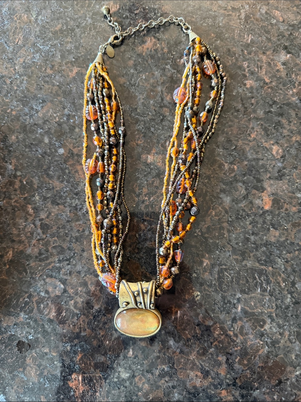 Chicos Y2K Landscape Necklace